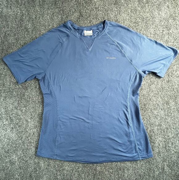 Columbia Dresses & Skirts - Columbia Women's Blue Performance Short Sleeve Athletic Shirt Size Large
